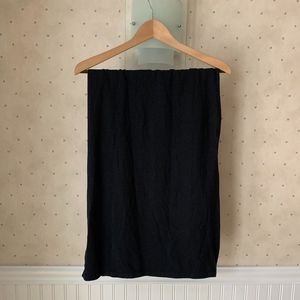 Athleta Black Cotton Slit Skirt